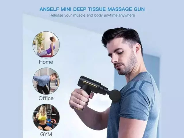 ماساژور تفنگی بدن قابل شارژ پادوم Padom Massage Gun for Pain Relief with 4 Massage Heads