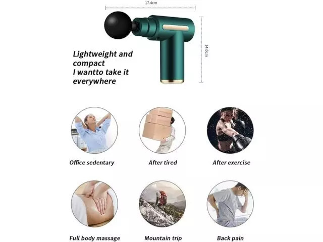 ماساژور تفنگی بدن قابل شارژ پادوم Padom Massage Gun for Pain Relief with 4 Massage Heads
