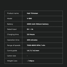 ماشین اصلاح وی جی آر مدل VGR V-990