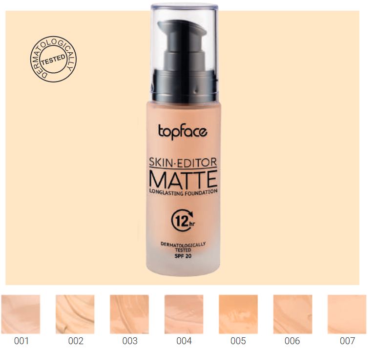 کرم پودر شیشه ای اسکین ادیتور مات 12 ساعته تاپ فیس شماره 2