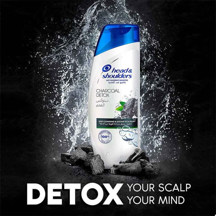 شامپو هد اند شولدرز ذغالی ضد ریزش عربی 400 میل CHARCOAL DETOX
