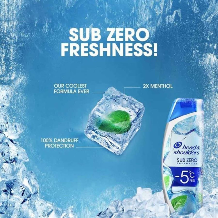 شامپو ضد شوره و خنک کننده Sub Zero هد اند شولدرز 400ml