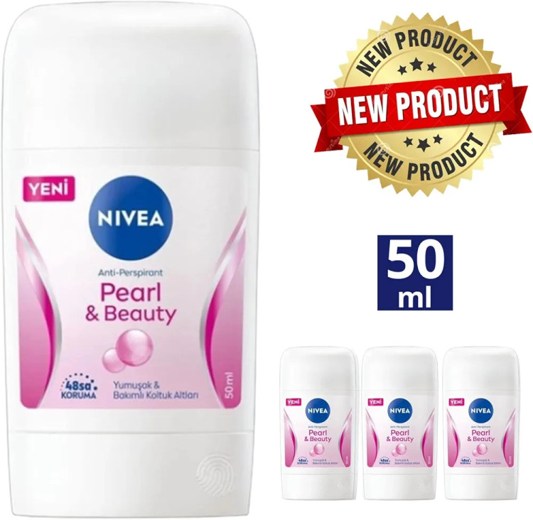 استیک جامد ضد تعریق دئودورانت نیوا NIVEA NEW STICK PEARL BEAUTY STICK 50 - طراحی ارگونومیک