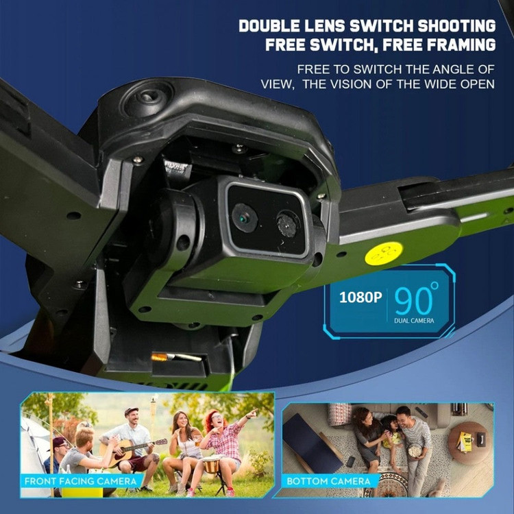 پهباد با دوربین DROE AIR Pro Air Professional Drone Wifi Fpv Mavic 4k HD Gimbal Dual 720p با کنترل از راه دور