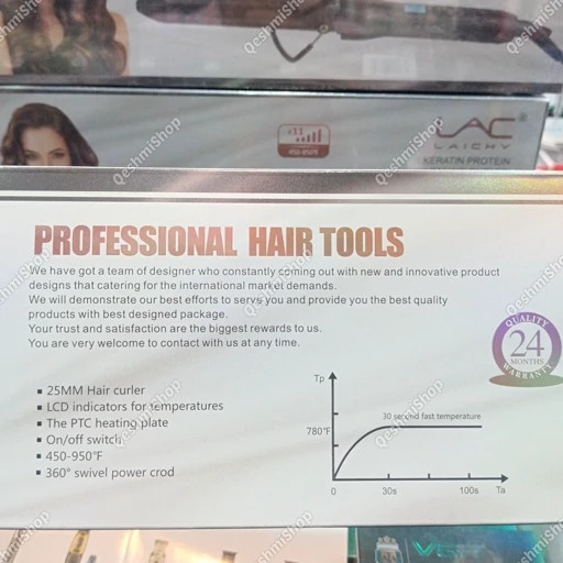 فر کننده مو حالت دهنده مو لایچی مدل KERATIN PROTEIN 25MM HAIR CURLER LAICHY L-31