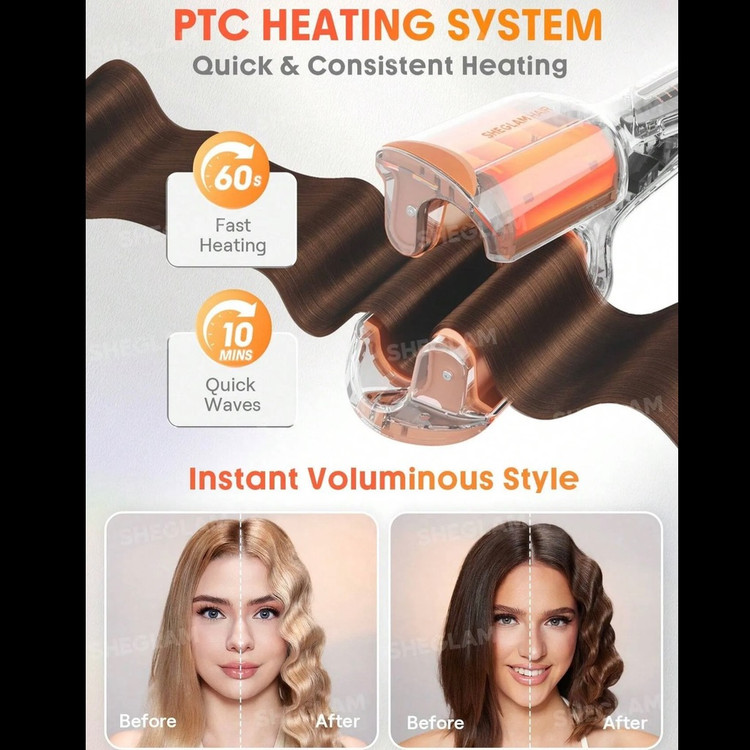 فر کننده مو ساحلی شیگلم مدل Sheglam Beach Babe Hair Waver
