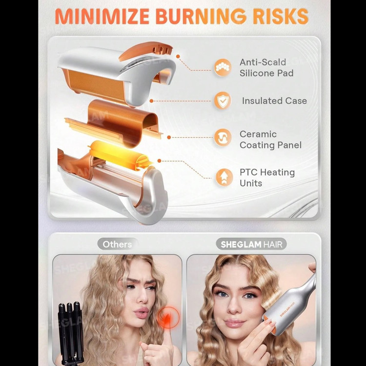 فر کننده مو ساحلی شیگلم مدل Sheglam Beach Babe Hair Waver