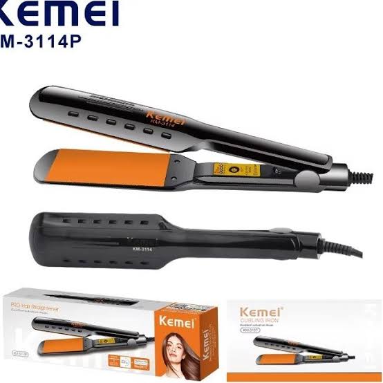 اتوی مو سرامیکی کیمی مدل KM-3114P با قابلیت تنظیم دما