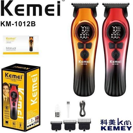 ماشین اصلاح و خط‌زن حرفه‌ای کیمی (Kemei) مدل KM-1012B؛ قدرت ۷۰۰۰ دور با نمایشگر هوشمند