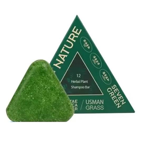 صابون سبز مثلثی ضد ریزش و تقویت کننده ریشه مو برند NATURE (ترکیب گیاهی))