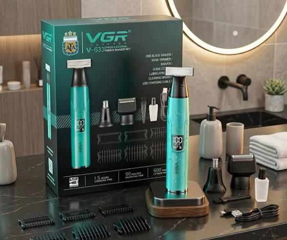 ماشین اصلاح وی جی آر مدل VGR-633 با تکنولوژی برش مستقیم ضد آب