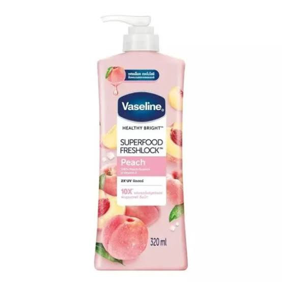 لوسیون بدن وازلین هلو Healthy Bright Superfood Freshlock™ Peach – حجم 320 میل