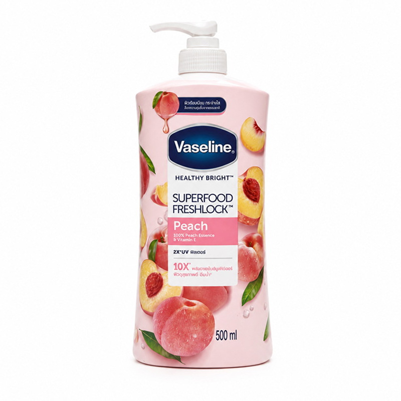 لوسیون بدن وازلین زغال اخته (کرن‌بری) سوپرفود فرش‌لاک 500 میل Vaseline Healthy Bright Superfood Freshlock Cranberry