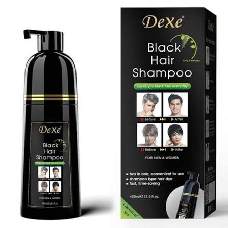 شامپو رنگ موی مشکی دکس dexe Dexe Black Hair Shampoo 400 ML