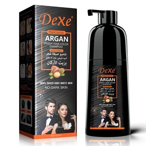 شامپو رنگ مشکی دکس dexe حاوی آرگان 420 میل کانادا